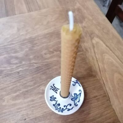 Portavelas de Valli Artesanía con candela de cera (modelo 1)