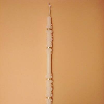 Cirio bautismo rizado