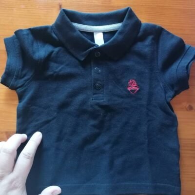 Polo azul marino Sagrado Corazón (bordado)