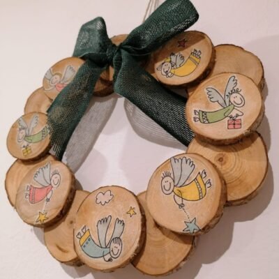 Corona de Navidad de madera