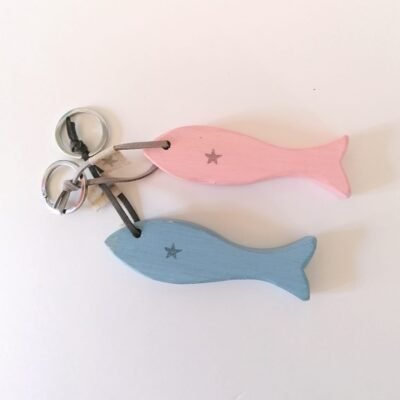 Llavero de madera Ichtys