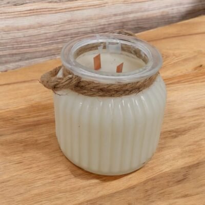 Vela de cera de soja aromática nardo tarro cristal